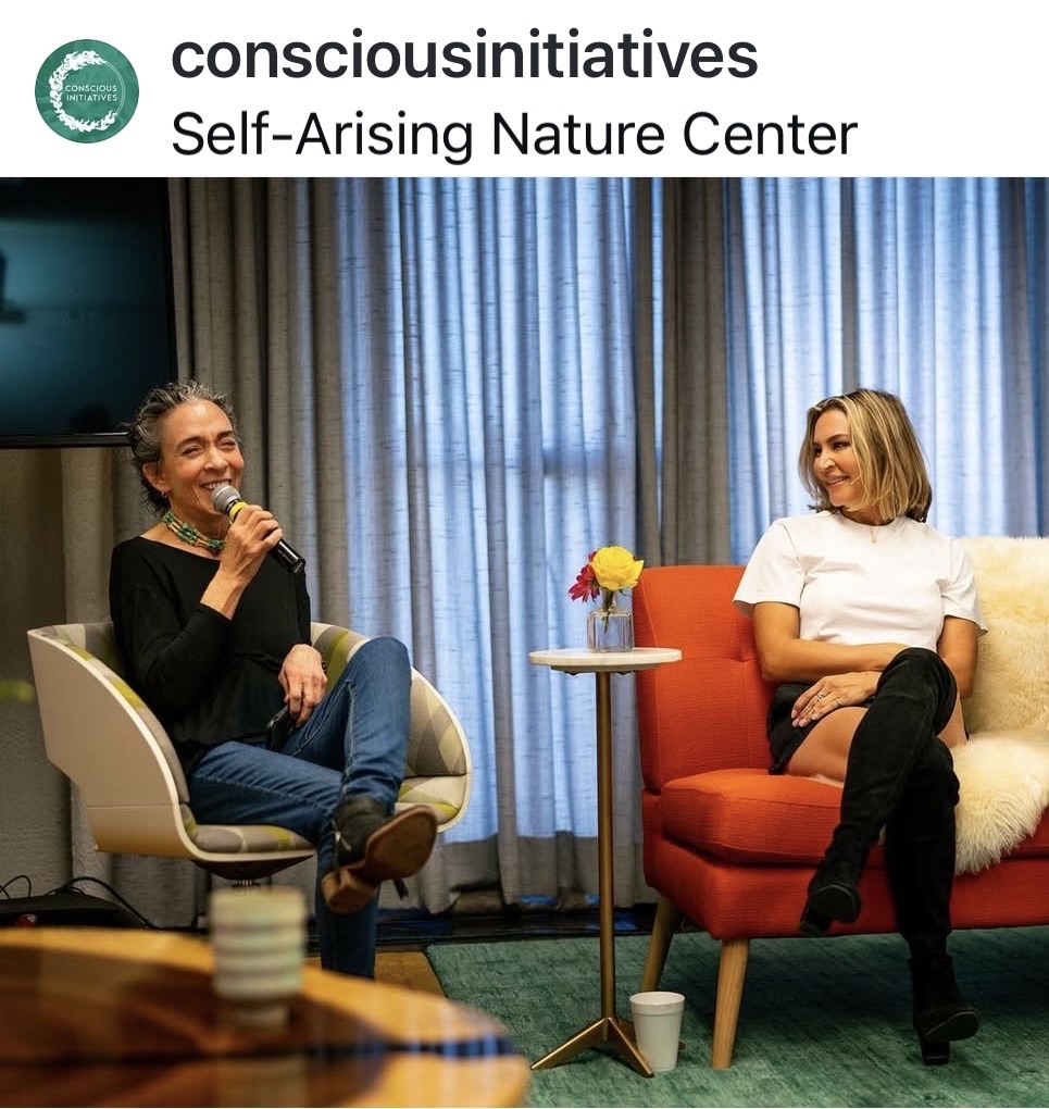 Sylvia Sepielli speaking at an intimate gathering